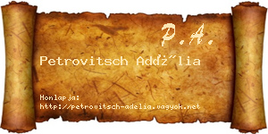Petrovitsch Adélia névjegykártya