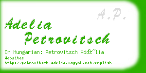 adelia petrovitsch business card